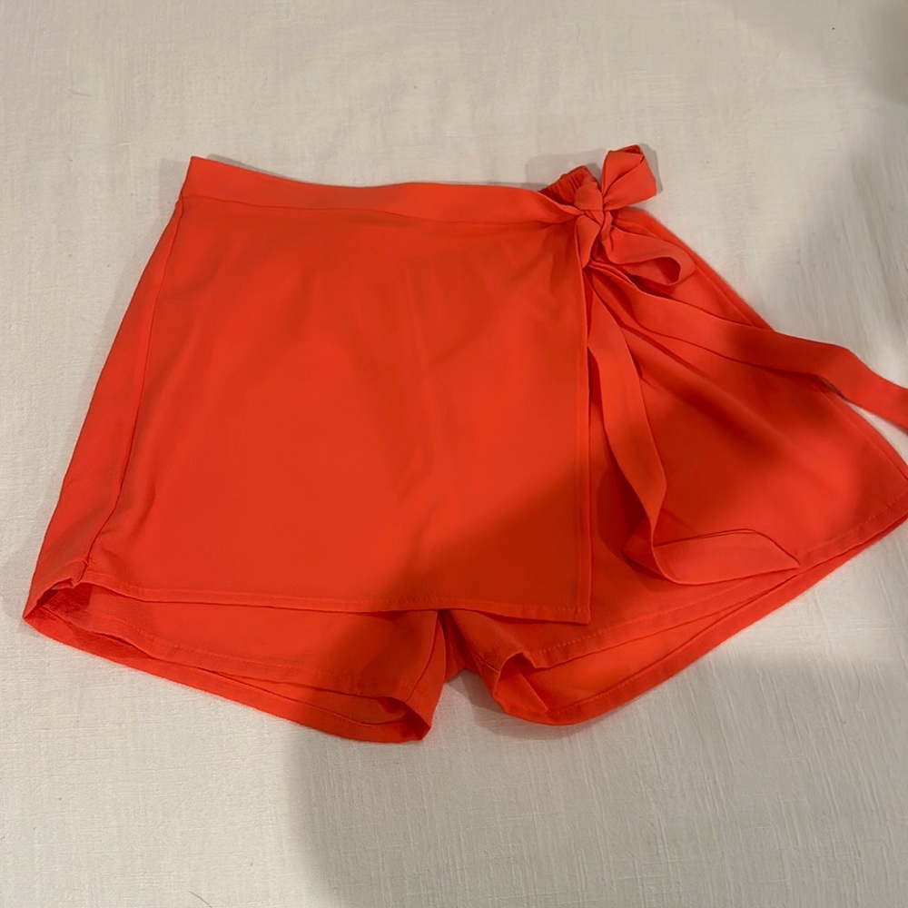 Neon orange, Tyche brand, skort with tie